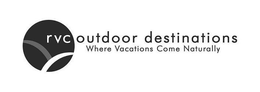 RVC OUTDOOR DESTINATIONS WHERE VACATIONS COME NATURALLY trademark