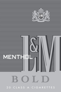 L&M BOLD MENTHOL 20 CLASS A CIGARETTES L&M trademark