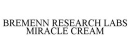 BREMENN RESEARCH LABS MIRACLE CREAM trademark