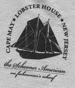 CAPE MAY LOBSTER HOUSE NEW JERSEY THE SCHOONER AMERICAN ON FISHERMAN'S WHARF trademark