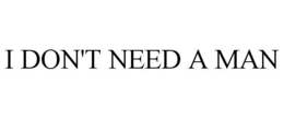 I DON'T NEED A MAN trademark