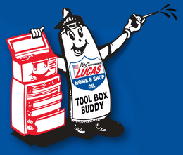 HI-PERFORMANCE LUCAS HOME & SHOP OIL TOOL BOX BUDDY trademark
