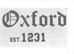 OXFORD EST. 1231 trademark