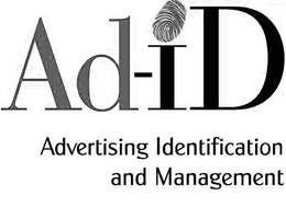 AD-ID ADVERTISING IDENTIFICATION AND MANAGEMENT trademark