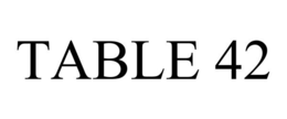 TABLE 42 trademark