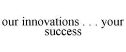 OUR INNOVATIONS . . . YOUR SUCCESS trademark
