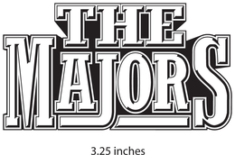 THE MAJORS 3.25 INCHES trademark