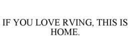 IF YOU LOVE RVING, THIS IS HOME. trademark