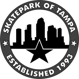 SKATEPARK OF TAMPA ESTABLISHED 1993 trademark