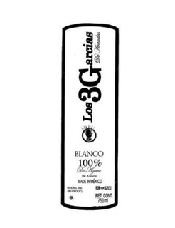 LOS 3 GARCIAS DE ARANDAS BLANCO TEQUILA trademark