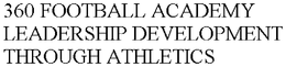 360 FOOTBALL ACADEMY LEADERSHIP DEVELOPMENT THROUGH ATHLETICS trademark