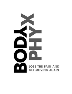 BODY PHYX LOSE THE PAIN AND GET MOVING AGAIN trademark