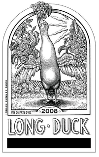 LONG · DUCK; VIN DE PAYS D'OC; INDIAN RUNNER DUCK trademark