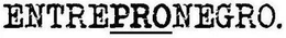 ENTREPRONEGRO. trademark