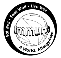 IMMUNO EAT WELL · FEEL WELL · LIVE WELL A WORLD, ALLERGY-FREE trademark