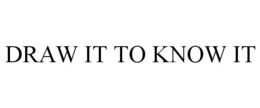DRAW IT TO KNOW IT trademark