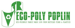VTR ECO-POLY POPLIN ECO-FRIENDLY FABRIC MADE 100% FROM RECYCLED FIBER & PLASTICS trademark