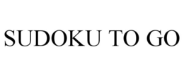 SUDOKU TO GO trademark