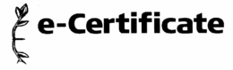 E-CERTIFICATE trademark