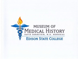 MUSEUM OF MEDICAL HISTORY DAVID BERNSTEIN, M.D. MEMORIAL EDISON STATE COLLEGE trademark