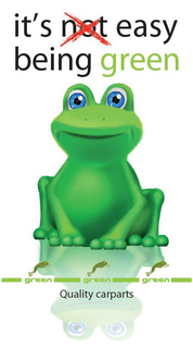 IT'S NOT EASY BEING GREEN GREEN GREEN GREEN QUALITY CARPARTS trademark