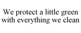 WE PROTECT A LITTLE GREEN WITH EVERYTHING WE CLEAN trademark
