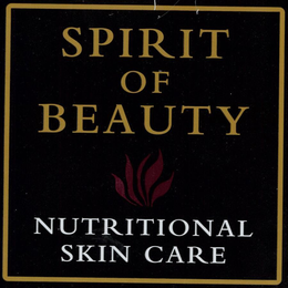 SPIRIT OF BEAUTY NUTRITIONAL SKIN CARE trademark