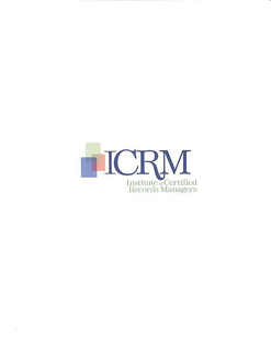 ICRM INSTITUTE OF CERTIFIED RECORDS MANAGERS trademark