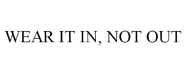 WEAR IT IN, NOT OUT trademark