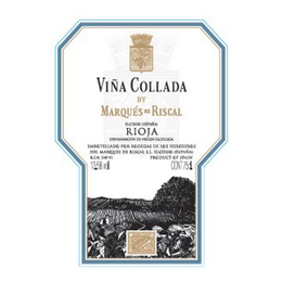 VIÑA COLLADA BY MARQUÉS DE RISCAL ELCIEGO (ESPAÑA) RIOJA DENOMINACIÓN DE ORIGEN CALIFICADA EMBOTELLADO POR BODEGA DE LOS HEREDEROS DEL MARQUES DE RISCAL, S.L. ELCIEGO (ESPAÑA) R.E.N. 308-VI PRODUCT OF SPAIN 13% VOL CONT 75CL. trademark