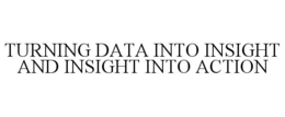TURNING DATA INTO INSIGHT AND INSIGHT INTO ACTION trademark