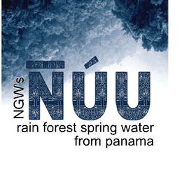 NÚU NGW'S RAIN FOREST SPRING WATER FROM PANAMA trademark