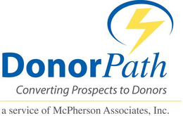 DONORPATH, CONVERTING PROSPECTS TO DONORS, A SERVICE OF MCPHERSON ASSOCIATES, INC. trademark