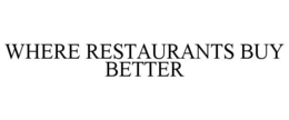 WHERE RESTAURANTS BUY BETTER trademark