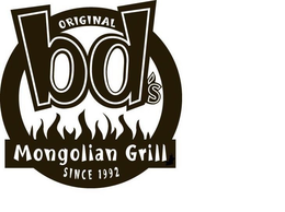 BD'S ORIGINAL MONGOLIAN GRILL SINCE 1992 trademark