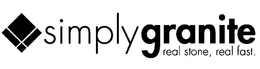 SIMPLYGRANITE REAL STONE, REAL FAST. trademark