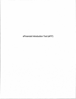 EFINANCIAL INTRODUCTION TOOL (EFIT) trademark