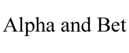 ALPHA AND BET trademark