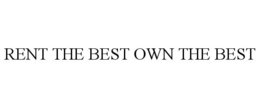 RENT THE BEST OWN THE BEST trademark
