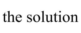 THE SOLUTION trademark