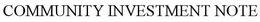 COMMUNITY INVESTMENT NOTE trademark