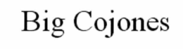 BIG COJONES trademark