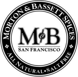 M&B SAN FRANCISCO MORTON & BASSETT SPICES ALL NATURAL SALT FREE trademark