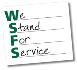 WE STAND FOR SERVICE trademark