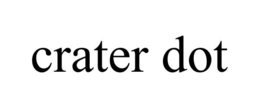 CRATER DOT trademark