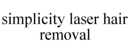 SIMPLICITY LASER HAIR REMOVAL trademark