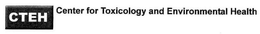 CTEH CENTER FOR TOXICOLOGY AND ENVIRONMENTAL HEALTH trademark