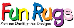 FUN RUGS SERIOUS QUALITY ~ FUN DESIGNS trademark