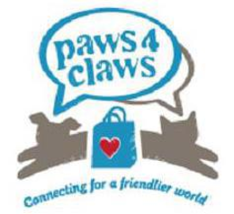 PAWS 4 CLAWS CONNECTING FOR A FRIENDLIER WORLD trademark