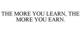 THE MORE YOU LEARN, THE MORE YOU EARN. trademark
